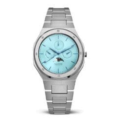 Zilver ijsblauw horloge