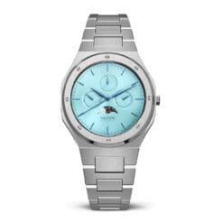 zilveren ijs automatisch horloge