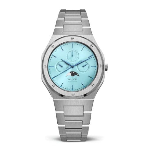 zilveren ijs automatisch horloge