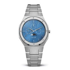 Orologio automatico blu argento