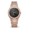 rose gold black automatic watch