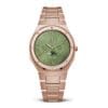 rose gold green automatic luxury watch