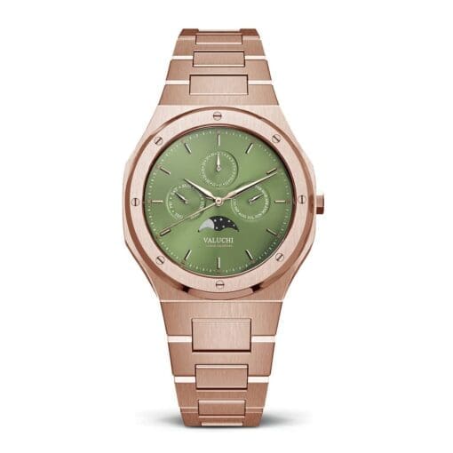 rose gold green automatic luxury watch