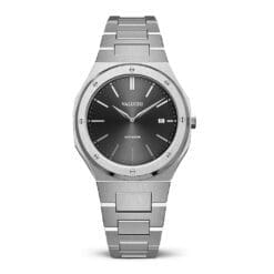orologio unisex di lusso da uomo nero argento