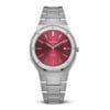 silver red mens luxury watch