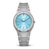 zilver ijsblauw luxe unisex horloge