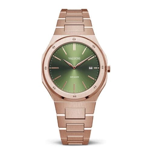 goud groen heren luxe horloge