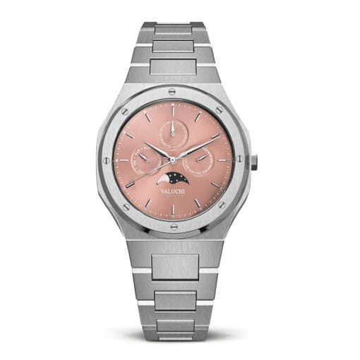 silver salmon automatic luxury watch