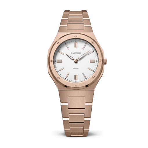 Women's Rose Gold White Watch