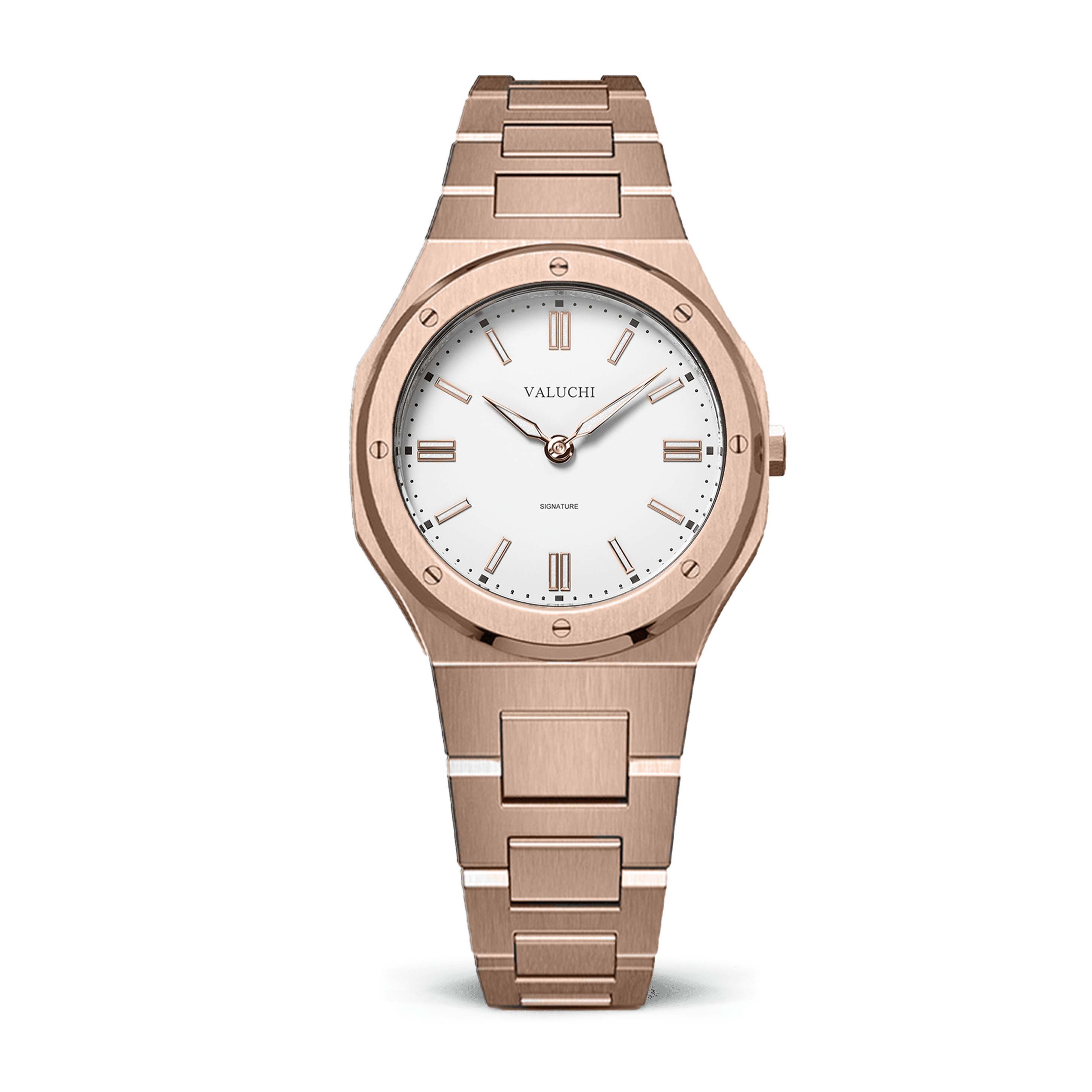 Women's Rose Gold White Watch