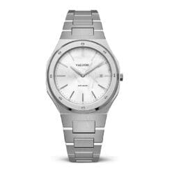 白い大理石の高級女性用腕時計