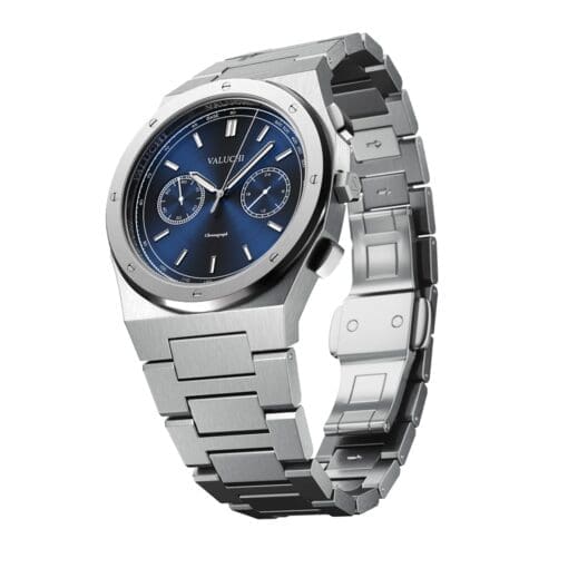 Silver and blue dial chronograph wristwatch from the Chronograph Series